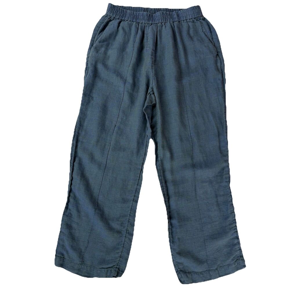 Yuvita Linen Women’s Large Pants Lagenlook Boho Pull On